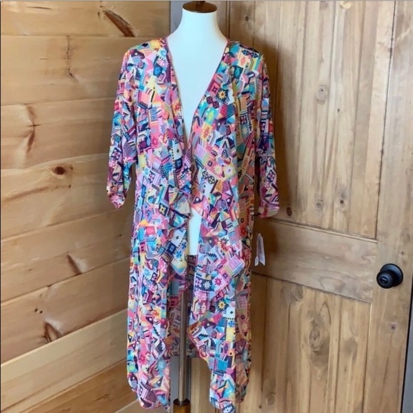 LuLaRoe Shirley sheer Kimono duster Aztec
Print. Size Medium. - Picture 3 of 6